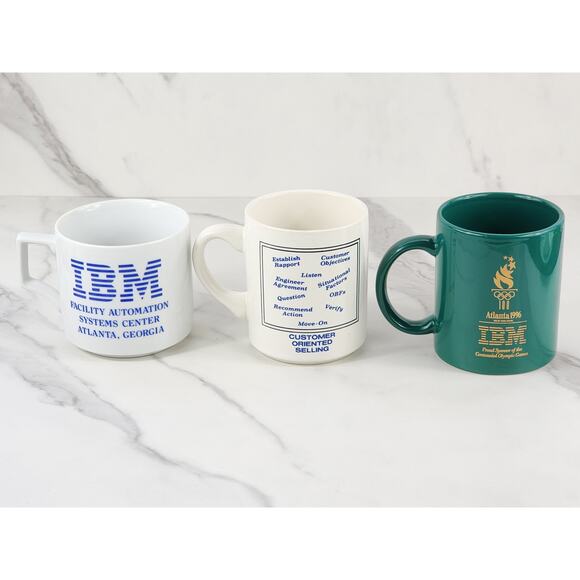 IBM Computer Facility Automation Coffee Mug 10oz Teacup 90s System 3 1/2" x3 Vtg - Picture 7 of 13